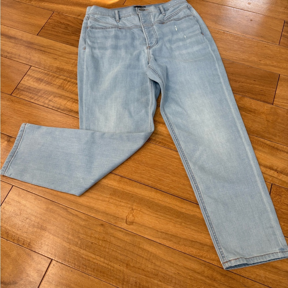 Express Blue Straight Leg Pants